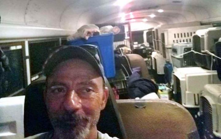 Man Bought School Bus to Rescue Shelter Pets During Hurricanes –